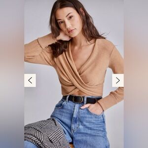 Maeve Twist-Front Knit Top by Anthropologie